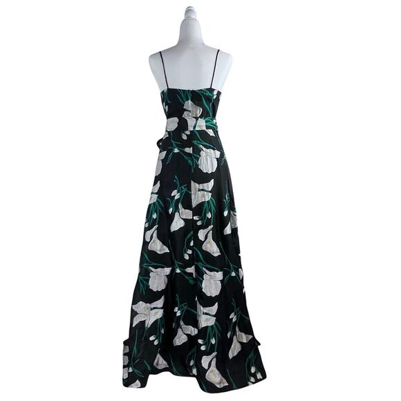 Badgley Mischka Women's Gracen Lily Floral Print Organza Prom Events Gown Size 0 - Picture 4 of 13
